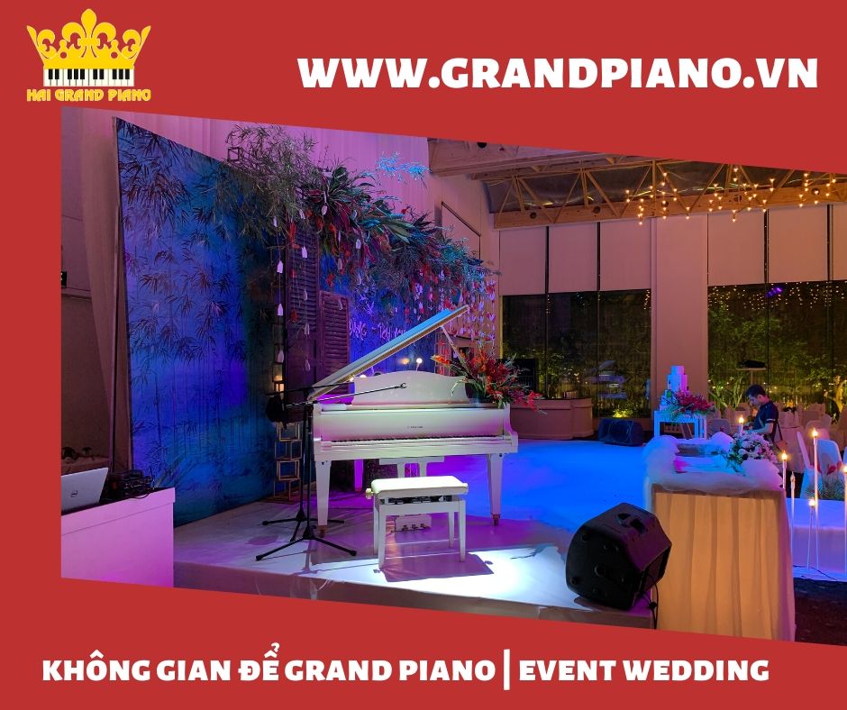 Không Gian Để Đàn Grand Piano Diapason White | Wedding HCM 